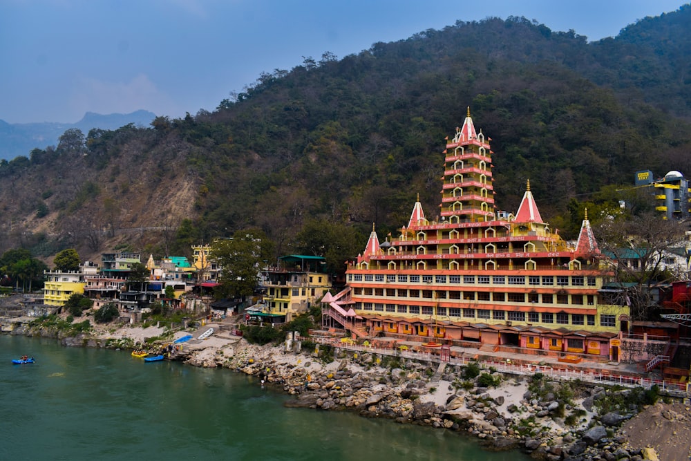 Sun setting over the Ganga at Rishikesh